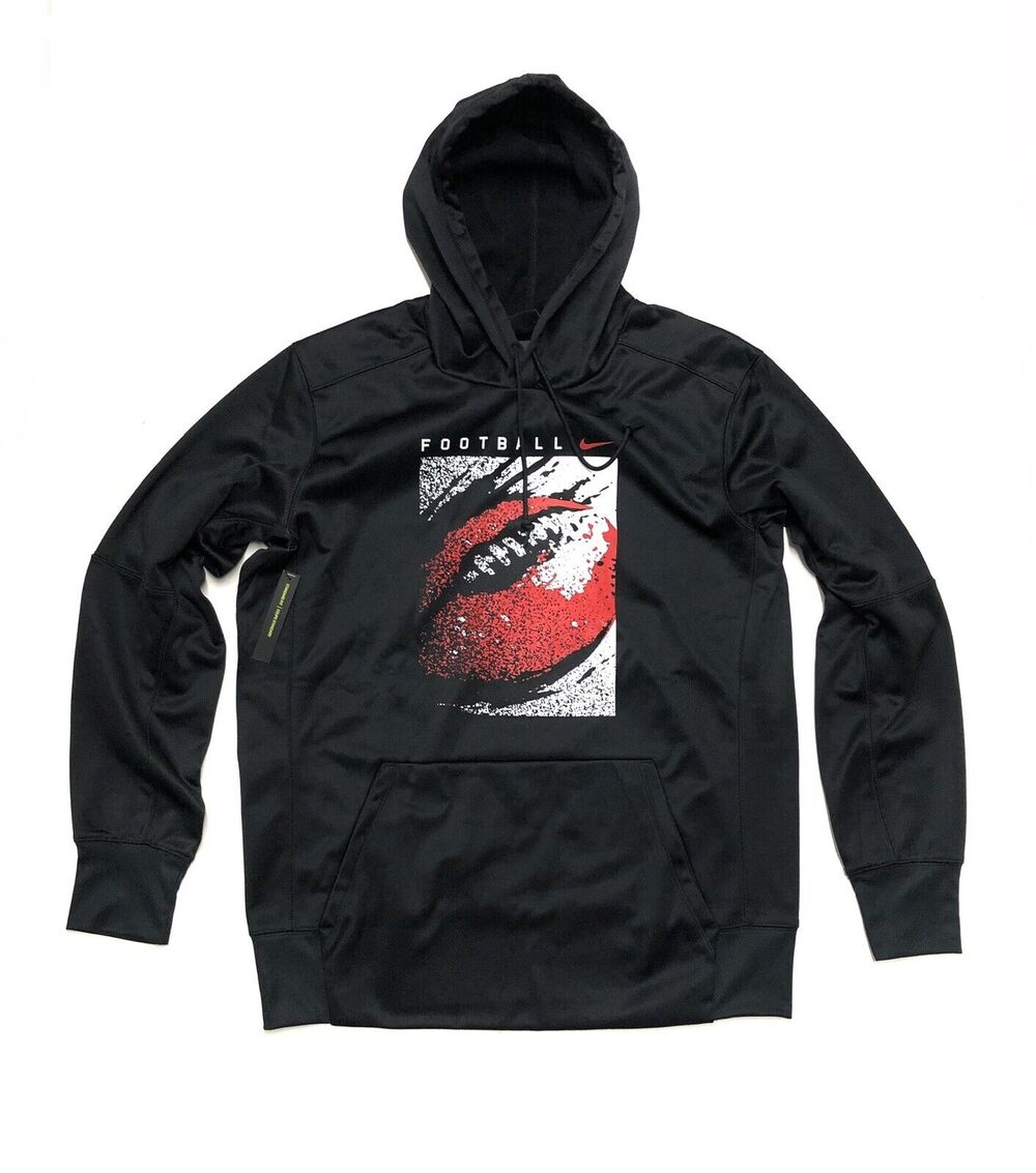 Nike Dri-Fit Football Hoodie Mens Sz L AO5442-010 Therma Performance Bred NWT